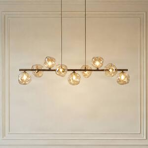 Lampa wisząca szklana Lava TK Lighting, możliwość ściemniania, brązowy / rdzawy, salon / jadalnia, szkło