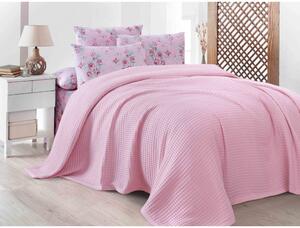 Różowa bawełniana narzuta 220x240 cm Waffle – Mila Home