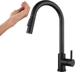 Bateria kuchenna Domotechnika | Brenta - Czarny - Funkcja dotykowa - Obrót 360° - Nowoczesny design