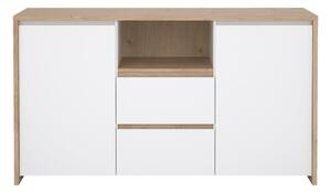 Biało-naturalna komoda w dekorze dębu 149x84x48 cm Next – Tvilum