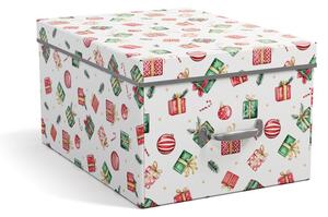 Kartonowy pojemnik dekoracyjny z pokrywką 37x50x15 cm Engla Christmas Storage – Bigso