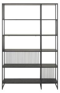Czarny regał 120x185x35 cm Strington – Actona