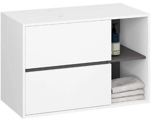 Podwieszana szafka łazienkowa 90 cm biały+ grafit szary E7-R69