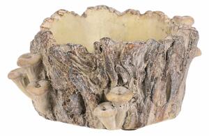 Obudowa betonowa - pień z grzybami, 18 x 14 x 9 cm, 18 cm