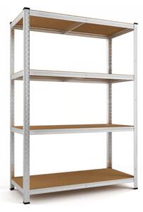 Regał o dużej nośności HEAVY, max. 700 kg, 90x40x160cm, srebrny Monzana