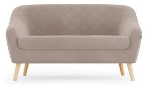 Beżowa 2-osobowa sofa CORANTI VELVET