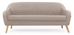 Beżowa 3-osobowa sofa CORANTI VELVET