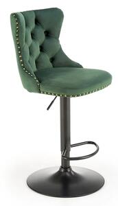 Zielony welurowy hoker glamour pikowany H3-S79