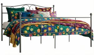 Szare metalowe łóżko w stylu loftowym 180x200 cm C4-H28