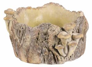 Obudowa betonowa - pień z grzybami, 26 x 24 x 14cm, 26 cm