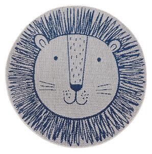 Niebieski dywan dla dzieci Ragami Lion, ø 120 cm