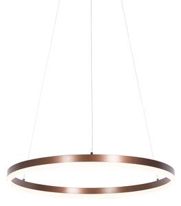 Designerska lampa wisząca brąz 60 cm z 3-stopniową regulacją ściemniania LED - Anello Oswietlenie wewnetrzne