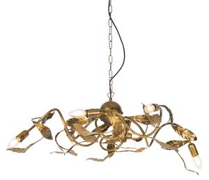 Vintage hanglamp antiek goud 6-lichts - Linden Oswietlenie wewnetrzne