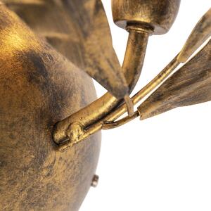 Kinkiet / Lampa scienna vintage antyczne złoto - Linden Oswietlenie wewnetrzne