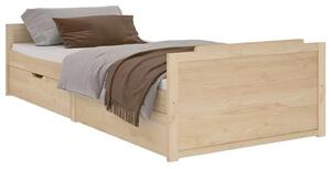 Drewniane łózko dla chłopca z szufladami 90x200 - Haver