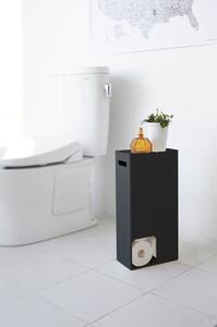Czarny metalowy pojemnik na papier toaletowy Yamazaki Tower