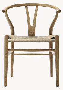 Krzesło z drewna z plecionym siedziskiem CH24 Wishbone Chair