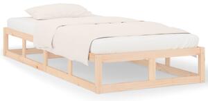 Rama łóżka, 75x190 cm, pojedyncza, lite drewno