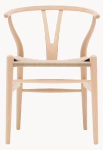 Krzesło z drewna z plecionym siedziskiem CH24 Wishbone Chair