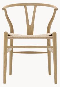 Krzesło z drewna z plecionym siedziskiem CH24 Wishbone Chair