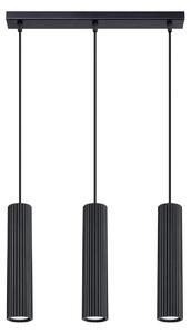 SOLLUX Lampa wisząca KARBON 3L czarny