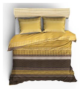 Pikowana narzuta i poszewki na poduszki Miranda Yellow, 200x220 cm
