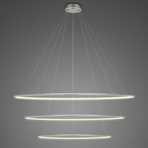 Lampa wisząca Ledowe Okręgi No.3 Φ120 cm in 3k srebrna Altavola Design