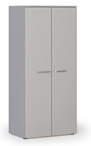 Szafa biurowa z drzwiami PRIMO GRAY, 800 x 500 x 1781 mm, szary