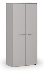 Szafa biurowa z drzwiami PRIMO GRAY, 800 x 420 x 1781 mm, szary
