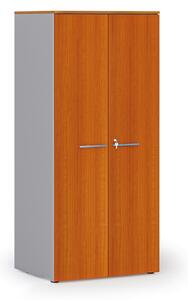 Szafa biurowa z drzwiami PRIMO GRAY, 1781 x 800 x 600 mm, szary/czereśnia