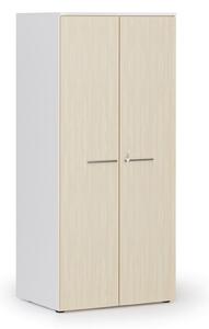 Szafa biurowa z drzwiami PRIMO WHITE, 1781 x 800 x 600 mm, biały/brzoza