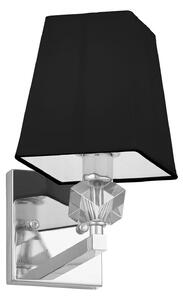 Lumina Deco Lampa Ścienna Kinkiet Czarno-Chromowany Montero W1