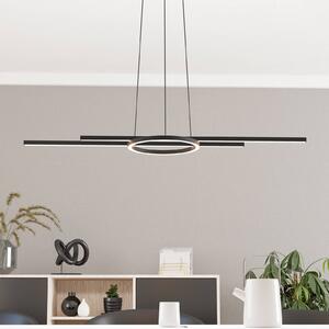 EGLO Inteligentna lampa wisząca Zillerio-Z, możliwość ściemniania, czarny, salon / jadalnia, aluminium, nowoczesny