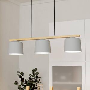 EGLO Lampa wisząca Mariel, możliwość ściemniania, aluminiowy / szary / cynkowy, salon / jadalnia, metal, skandynawski