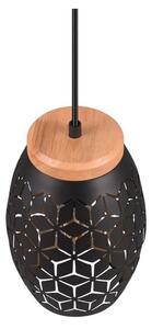 Czarna lampa wisząca ø 15 cm Bidar – Reality