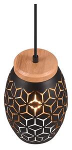 Czarna lampa wisząca ø 15 cm Bidar – Reality