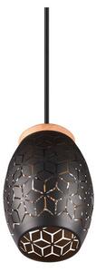 Czarna lampa wisząca ø 15 cm Bidar – Reality