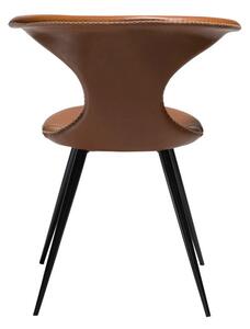 Brązowe krzesło ze skóry ekologicznej DAN-FORM Denmark Flair