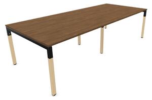 Stół konferencyjny CS5040 I-LEG LWM T2 280 x120 cm, duży, prostokątny, z drewnianymi nogami