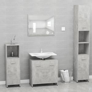Zestaw mebli łazienkowych, betonowa szarość