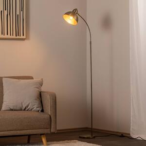 Lampa stojąca Varzan Opviq, mosiężny / złoty, salon / jadalnia, metal