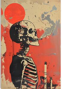 Obraz japandi Zdjęcie szkielet palacza