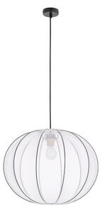 Biała lampa wisząca z tekstylnym kloszem ø 52 cm Mellow – Candellux Lighting