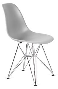 Krzesło DSR SILVER jasny szary.05 - podstawa metalowa chromowana