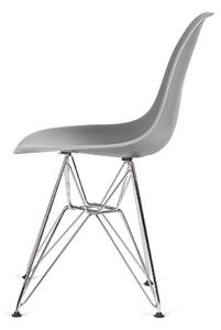 Krzesło DSR SILVER jasny szary.05 - podstawa metalowa chromowana
