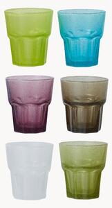 Handmade Water Glasses Mineral Made of Soda-lime Glass, Set of 6