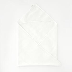 Dziecięcy biały ręcznik z kapturem Linen Tales Waffle, 70x70 cm