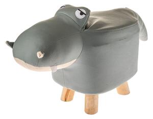 Szary stołek dziecięcy Hippo – Dakls