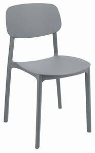 Szare minimalistyczne krzesło do ogrodu W5-F02