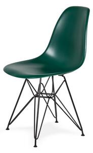 Krzesło DSR BLACK myśliwska zieleń.34 - podstawa metalowa czarna